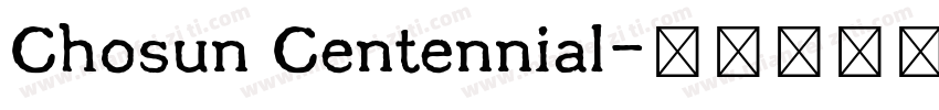 Chosun Centennial字体转换